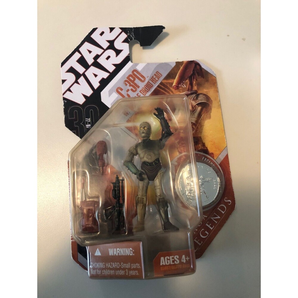 Star Wars 30th‎ Ann. Saga Legends C-3PO w/Battle Droid Head Figure New